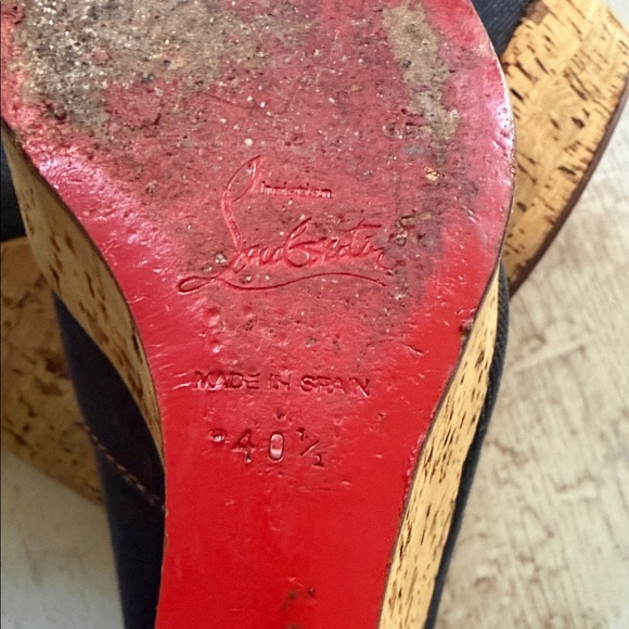 Loubiton Denim cork platforms - with a sad story! - Picture 15 of 16